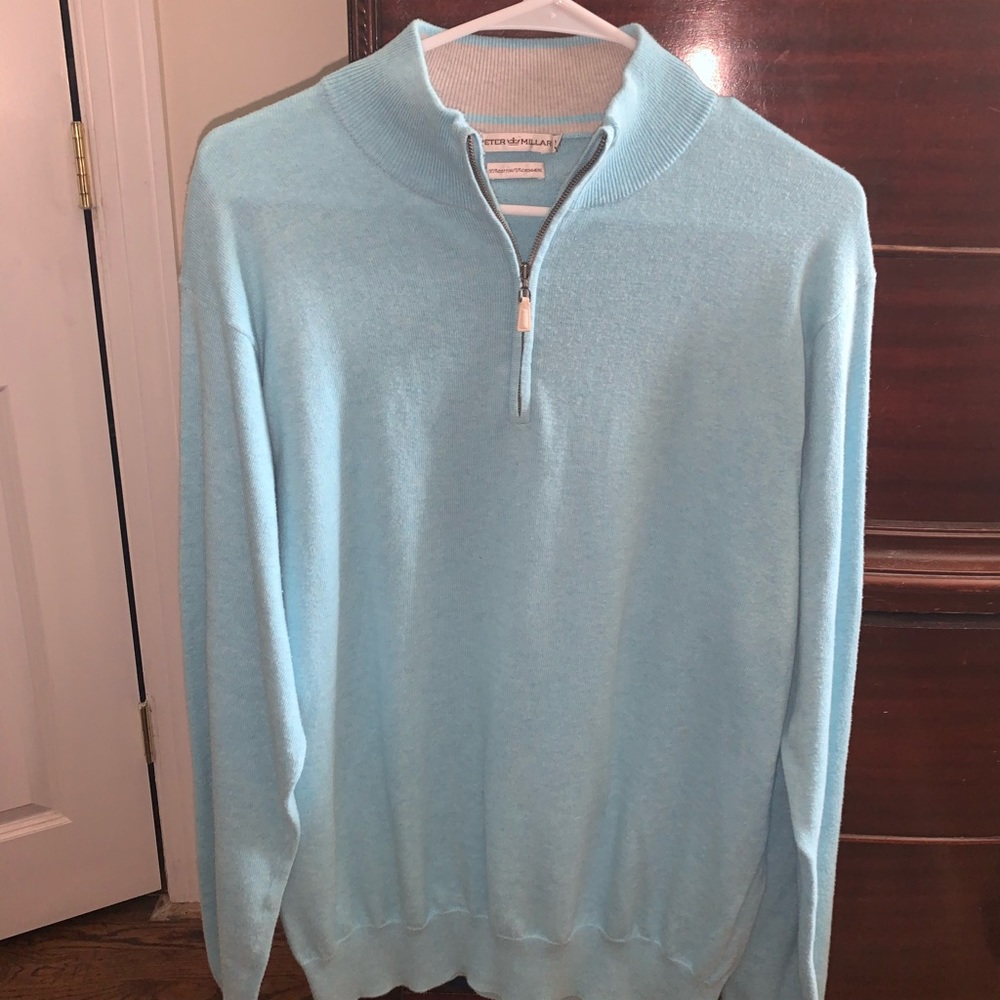 Peter Millar 1/4 Zip • Size Medium • light blue